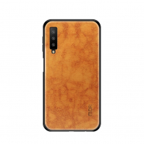 Husă Mofi, din piele, pentru Samsung Galaxy A7 (2018) - maro