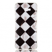 Carcasă din plastic mozaic, pentru Samsung Galaxy J4 Plus - alb-negru