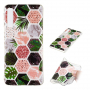Carcasă din plastic mozaic, pentru Samsung Galaxy A7 (2018) - verde-roz
