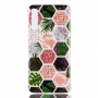 Carcasă din plastic mozaic, pentru Samsung Galaxy A7 (2018) - verde-roz