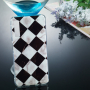 Carcasă din plastic mozaic, pentru Samsung Galaxy A7 (2018) - alb-negru