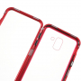 Carcasă cu ramă magnetică și sticlă durificată, pentru Samsung Galaxy J6 (2018) - roșu