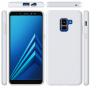 Carcasă din silicon Liquid pentru Samsung Galaxy A8 Plus (2018) - alb