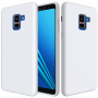 Carcasă din silicon Liquid pentru Samsung Galaxy A8 Plus (2018) - alb