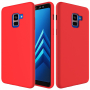 Carcasă din silicon Liquid pentru Samsung Galaxy A8 Plus (2018) - roșu