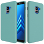 Carcasă din silicon Liquid pentru Samsung Galaxy A8 Plus (2018) - turcoaz
