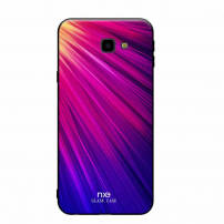 Carcasă din sticlă Nxe pentru Samsung Galaxy J4 Plus - roz-albastru
