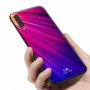 Carcasă din sticlă Nxe pentru Samsung Galaxy A7 (2018) - roz-albastru