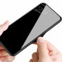 Carcasă din sticlă Nxe pentru Samsung Galaxy A7 (2018) - gri