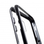 Carcasă cu ramă magnetică și sticlă durificată, pentru Samsung Galaxy J6 Plus - negru