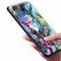 Carcasă Nxe, din plastic, abstract închis, pentru Samsung Galaxy J4 Plus - naturală