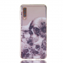 Carcasă din plastic craniu și flori, pentru Samsung Galaxy A7 (2018) - transparent