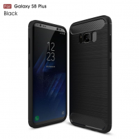 Carcasă din plastic cu textură șlefuită, pentru Samsung Galaxy S8 Plus - negru