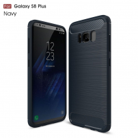 Carcasă din plastic cu textură șlefuită, pentru Samsung Galaxy S8 Plus - albastru închis