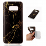 Carcasă din plastic marmură, pentru Samsung Galaxy S8 - negru-auriu