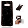 Carcasă din plastic marmură, pentru Samsung Galaxy S8 Plus - negru