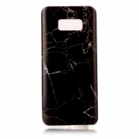 Carcasă din plastic marmură, pentru Samsung Galaxy S8 Plus - negru