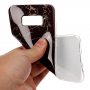 Carcasă din plastic marmură, pentru Samsung Galaxy S8 Plus - negru