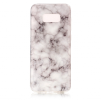 Carcasă din plastic marmură, pentru Samsung Galaxy S8 Plus - alb