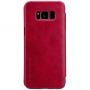 Husă flip Nillkin Qin, din piele, pentru Samsung Galaxy S8 - roșu