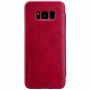 Husă flip Nillkin Qin, din piele, pentru Samsung Galaxy S8 Plus - roșu
