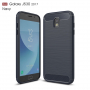 Carcasă din plastic cu textură șlefuită, pentru Samsung Galaxy J5 (2017) - albastru închis