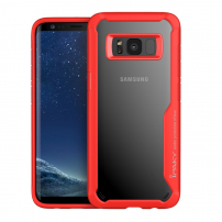 Carcasă din plastic Ipaky, cu ramă, pentru Samsung Galaxy S8 Plus - roșu