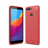 Carcasă rezistentă cu textură șlefuită, pentru Honor 7A - roșu