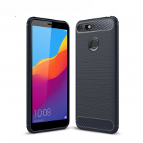 Carcasă rezistentă cu textură șlefuită, pentru Honor 7A - albastru închis