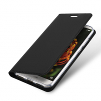 Husă flip Dux Ducis Skin Pro, din piele, pentru Honor 7A - gri