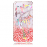 Carcasă din plastic marmură, pentru Honor 7S - gri-roz