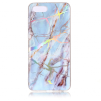 Carcasă din plastic marmură, pentru Honor 7S - albastru