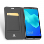 Husă flip Dux Ducis Skin Pro, din piele, pentru Honor 7S - gri