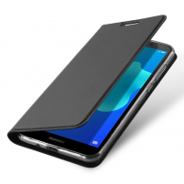 Husă flip Dux Ducis Skin Pro, din piele, pentru Honor 7S - gri
