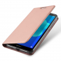 Husă flip Dux Ducis Skin Pro, din piele, pentru Honor 7S - roz-auriu