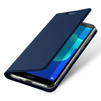Husă flip Dux Ducis Skin Pro, din piele, pentru Honor 7S - albastru închis