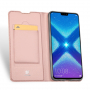 Husă flip Dux Ducis Skin Pro, din piele, pentru Honor 8X - roz-auriu