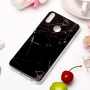 Carcasă din plastic marmură, pentru Honor 8X - negru