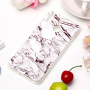 Carcasă din plastic marmură, pentru Honor 8X - alb