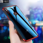 Carcasă Cafele, din plastic transparent cu ramă, pentru Xiaomi Mi 8 - roșu