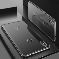 Carcasă Cafele, din plastic transparent cu ramă, pentru Xiaomi Mi 8 - negru