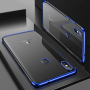 Carcasă Cafele, din plastic transparent cu ramă, pentru Xiaomi Mi 8 - albastru