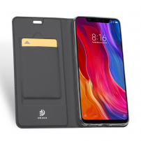 Husă flip Dux Ducis Skin Pro, din piele, pentru Xiaomi Mi 8 - negru