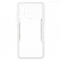 Carcasă din plastic cu margine din silicon, pentru Xiaomi Mi 8 - alb