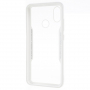 Carcasă din plastic cu margine din silicon, pentru Xiaomi Mi 8 - alb