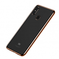 Carcasă transparentă Baseus Shining, cu ramă, pentru Xiaomi Mi 8 - auriu