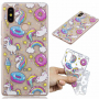 Carcasă din plastic, unicorn și donuts, pentru Xiaomi Mi 8 - transparent