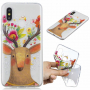 Carcasă din plastic cerb cu flori, pentru Xiaomi Mi 8 - transparent