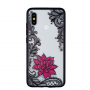 Carcasă din plastic floare mică cu broderie, pentru Xiaomi Mi 8 - negru