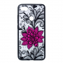Carcasă din plastic floare mare cu broderie, pentru Xiaomi Mi 8 Lite - negru
